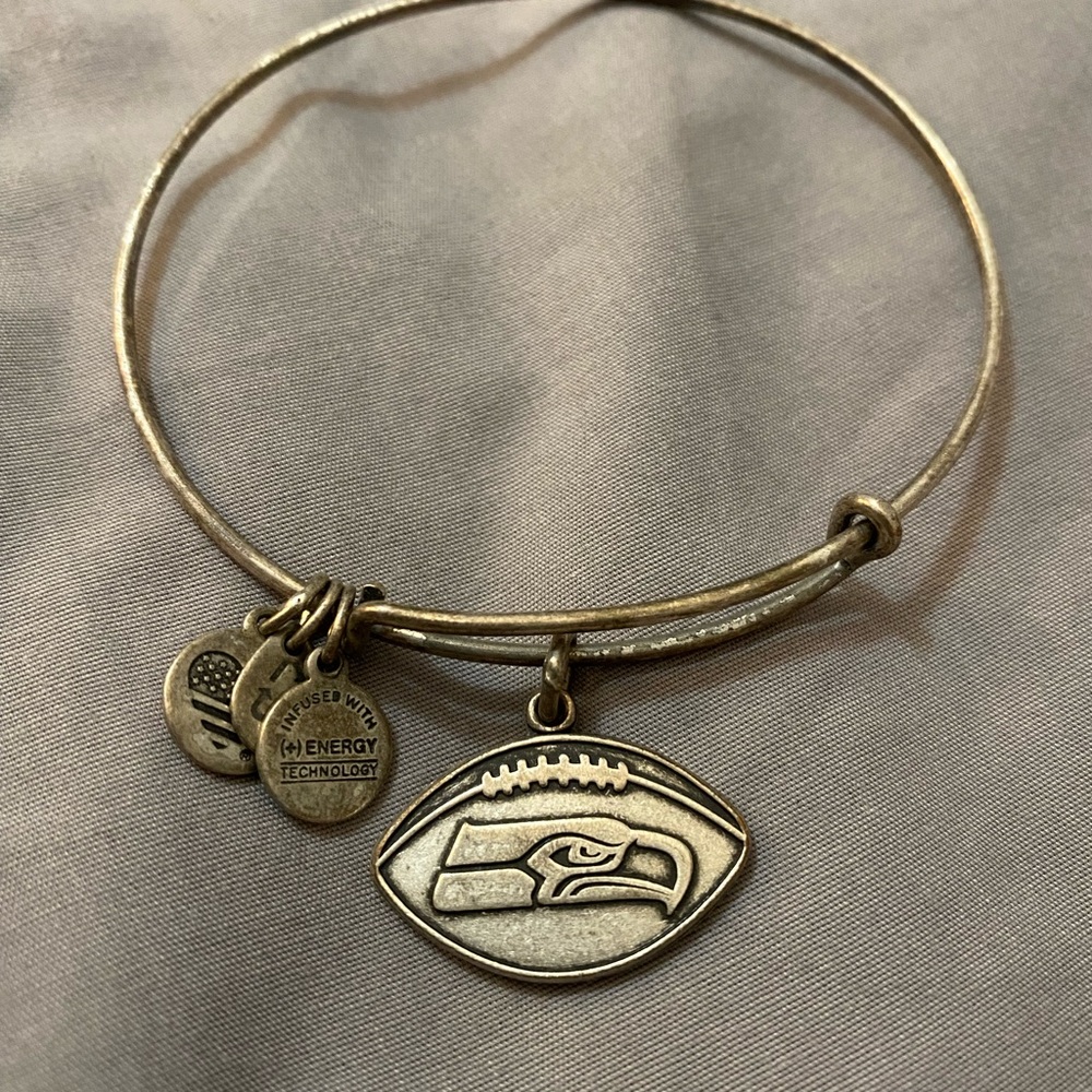 Silver Alex and Ani Seahawks Bracelet